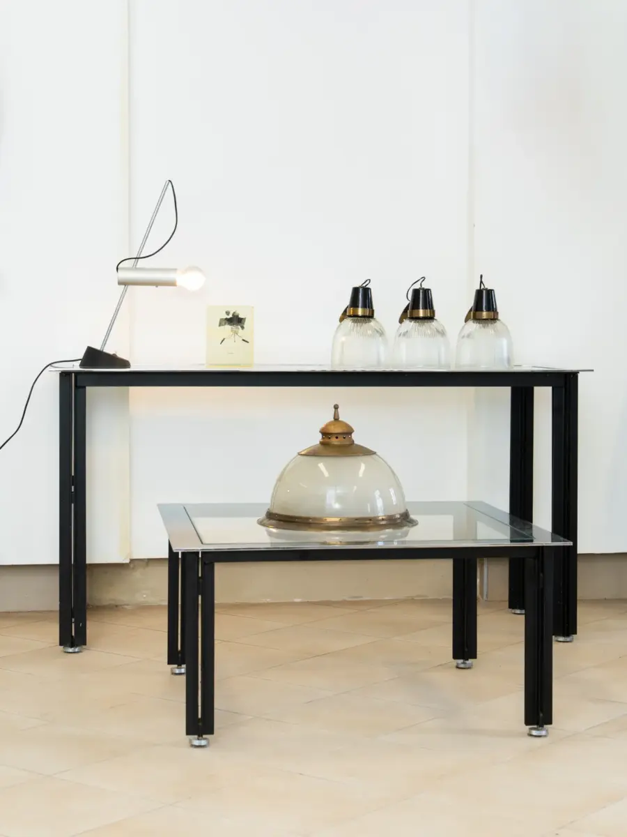 1+1 gallery temporary showroom in venice for art biennale 2026, azucena tables and lamps