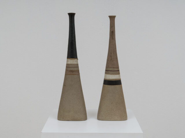 Pair of tall ceramic vases