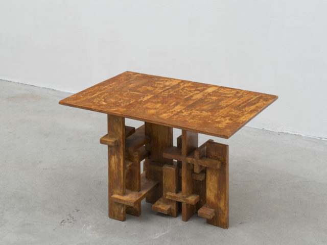 Unique rusted marble coffee table