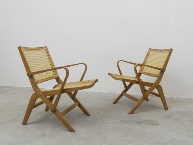 Pair of prototype mod. 100 armchairs for Stol Kamnik