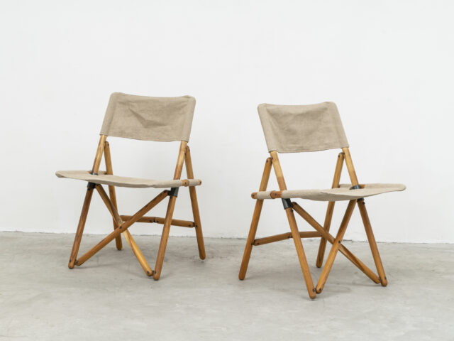 Pair of “Navy” folding chairs for Zanotta