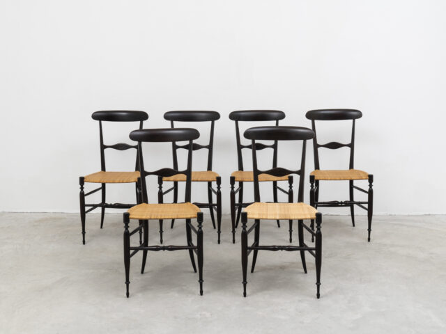 Set of 6 mod. S 2 “Campanino” chairs for Azucena