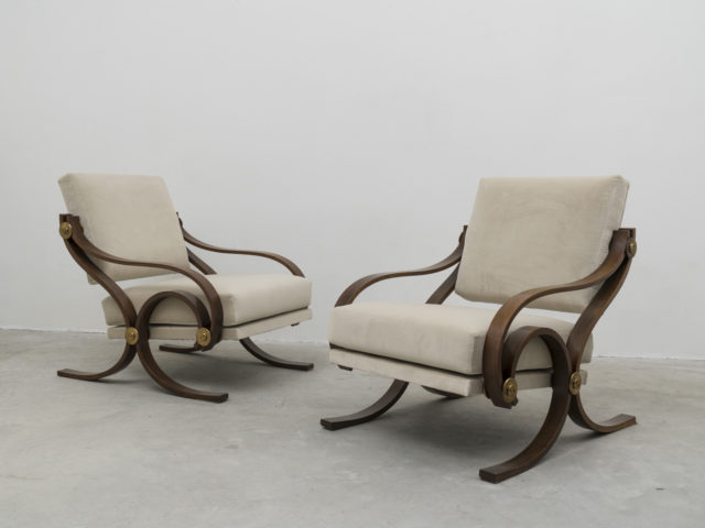 Rare pair of “Arcadia” armchairs for Adrasteia