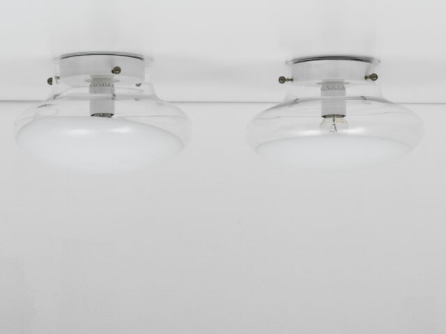 “Gill” standard size flush mount or wall lamps for Leucos, 1970s