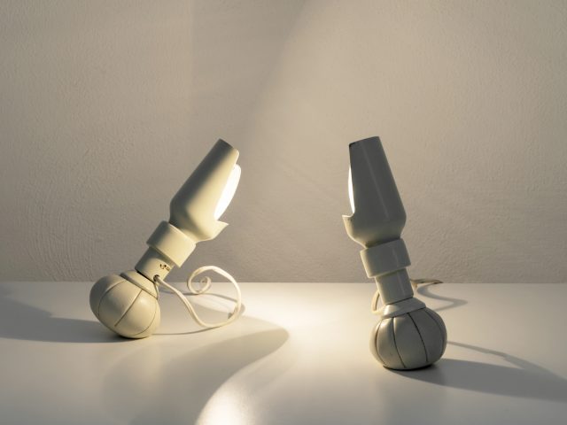 Pair of 600/P table lamps for Arteluce