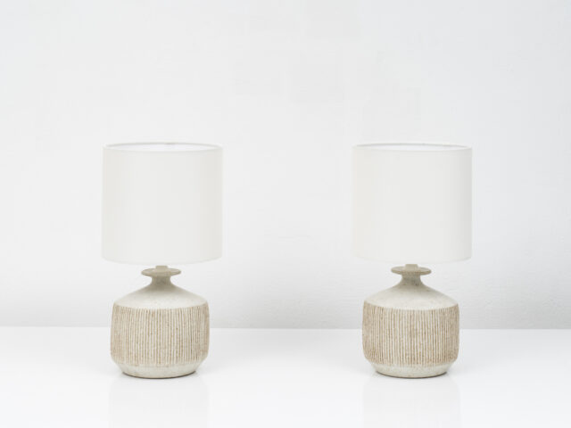 Pair of ceramic bedside table lamps