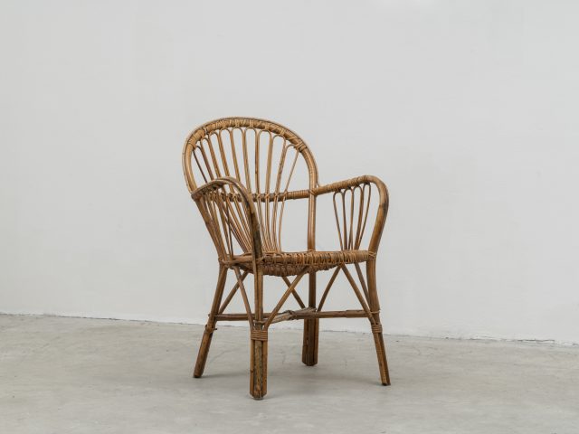 Organic rattan armchair