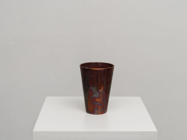 Metallic luster pitcher vase for S.C.I. Laveno