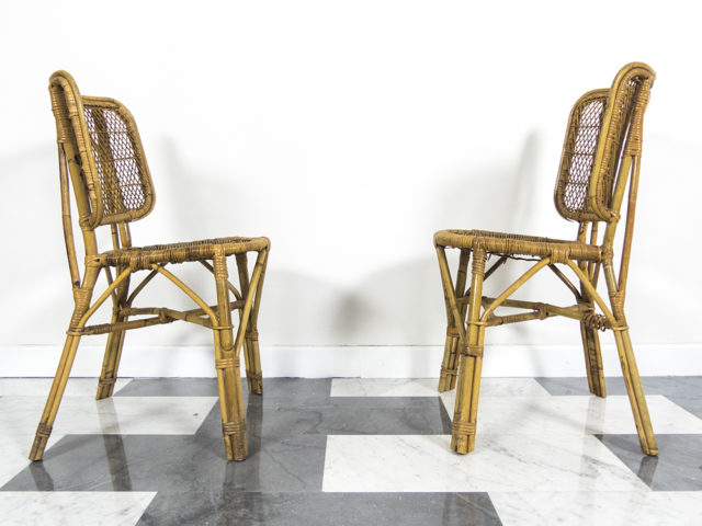 Set of 2 rattan chairs