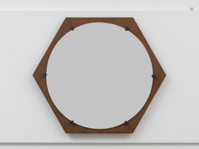 Hexagonal wall mirror