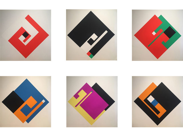 Complete set of 6 “Positivo Negativo” silkscreen prints for Danese