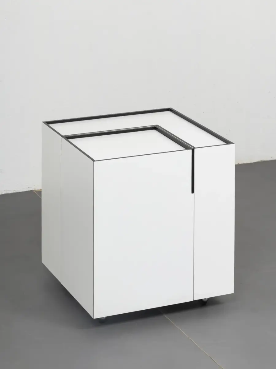 cini boeri cubotto bar cart for arflex, 1960s, closed 