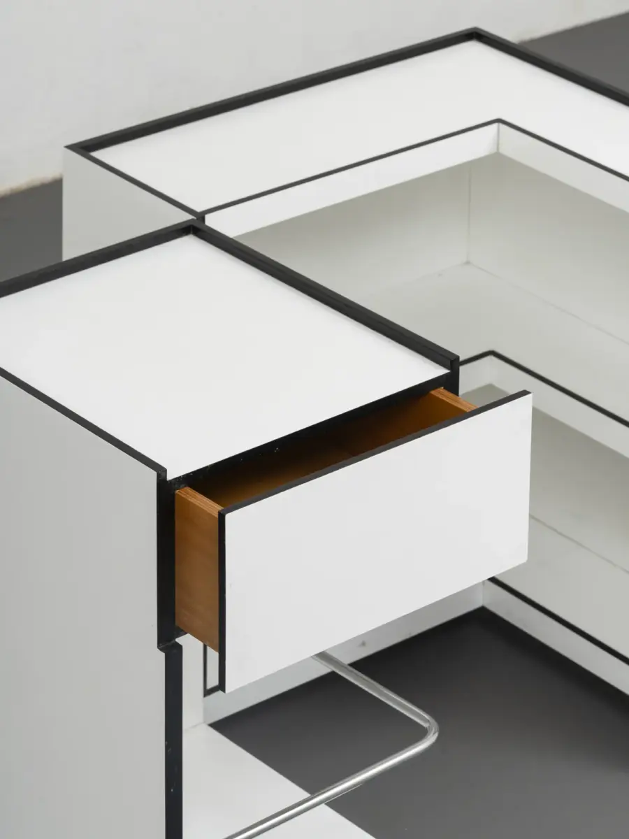 drawer detail of cubotto bar cart by cini boeri, arflex, italy 1960s 