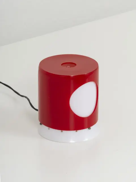 table lamp by joe colombo for kartell, rare 1964 avant garde design, model kd8, discontinued 